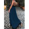 imagePRETTYGARDEN Womens Maxi Dress 2026 Summer Sundress V Neck Spaghetti Strap Flowy Elegant Party Dresses Beach Vacation ClothesPeacock Blue