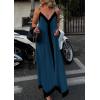 imagePRETTYGARDEN Womens Maxi Dress 2026 Summer Sundress V Neck Spaghetti Strap Flowy Elegant Party Dresses Beach Vacation ClothesPeacock Blue