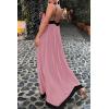 imagePRETTYGARDEN Womens Maxi Dress 2026 Summer Sundress V Neck Spaghetti Strap Flowy Elegant Party Dresses Beach Vacation ClothesPink