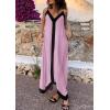 imagePRETTYGARDEN Womens Maxi Dress 2026 Summer Sundress V Neck Spaghetti Strap Flowy Elegant Party Dresses Beach Vacation ClothesPink Purple