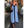 imagePRETTYGARDEN Womens Maxi Dress 2026 Summer Sundress V Neck Spaghetti Strap Flowy Elegant Party Dresses Beach Vacation ClothesSky Blue