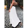 imagePRETTYGARDEN Womens Maxi Dress 2026 Summer Sundress V Neck Spaghetti Strap Flowy Elegant Party Dresses Beach Vacation ClothesWhite