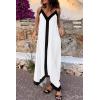 imagePRETTYGARDEN Womens Maxi Dress 2026 Summer Sundress V Neck Spaghetti Strap Flowy Elegant Party Dresses Beach Vacation ClothesWhite