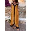 imagePRETTYGARDEN Womens Maxi Dress 2026 Summer Sundress V Neck Spaghetti Strap Flowy Elegant Party Dresses Beach Vacation ClothesYellow