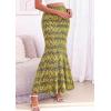 imagePRETTYGARDEN Womens Maxi Skirt 2026 Summer Flowy Polka Dot Floral High Waisted Mermaid Office Work Spring Long Slip SkirtsBlack Yellow Flower