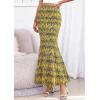 imagePRETTYGARDEN Womens Maxi Skirt 2026 Summer Flowy Polka Dot Floral High Waisted Mermaid Office Work Spring Long Slip SkirtsBlack Yellow Flower