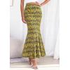 imagePRETTYGARDEN Womens Maxi Skirt 2026 Summer Flowy Polka Dot Floral High Waisted Mermaid Office Work Spring Long Slip SkirtsBlack Yellow Flower