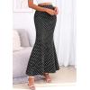 imagePRETTYGARDEN Womens Maxi Skirt 2026 Summer Flowy Polka Dot Floral High Waisted Mermaid Office Work Spring Long Slip SkirtsDot Black White