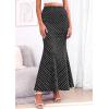 imagePRETTYGARDEN Womens Maxi Skirt 2026 Summer Flowy Polka Dot Floral High Waisted Mermaid Office Work Spring Long Slip SkirtsDot Black White