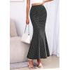imagePRETTYGARDEN Womens Maxi Skirt 2026 Summer Flowy Polka Dot Floral High Waisted Mermaid Office Work Spring Long Slip SkirtsDot Black White