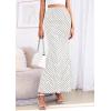 imagePRETTYGARDEN Womens Maxi Skirt 2026 Summer Flowy Polka Dot Floral High Waisted Mermaid Office Work Spring Long Slip SkirtsDot White Black