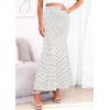 imagePRETTYGARDEN Womens Maxi Skirt 2026 Summer Flowy Polka Dot Floral High Waisted Mermaid Office Work Spring Long Slip SkirtsDot White Black
