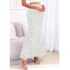 imagePRETTYGARDEN Womens Maxi Skirt 2026 Summer Flowy Polka Dot Floral High Waisted Mermaid Office Work Spring Long Slip SkirtsDot White Black