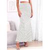 imagePRETTYGARDEN Womens Maxi Skirt 2026 Summer Flowy Polka Dot Floral High Waisted Mermaid Office Work Spring Long Slip SkirtsDot White Black