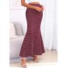 imagePRETTYGARDEN Womens Maxi Skirt 2026 Summer Flowy Polka Dot Floral High Waisted Mermaid Office Work Spring Long Slip SkirtsDot Wine Red White