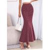 imagePRETTYGARDEN Womens Maxi Skirt 2026 Summer Flowy Polka Dot Floral High Waisted Mermaid Office Work Spring Long Slip SkirtsDot Wine Red White