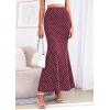 imagePRETTYGARDEN Womens Maxi Skirt 2026 Summer Flowy Polka Dot Floral High Waisted Mermaid Office Work Spring Long Slip SkirtsDot Wine Red White