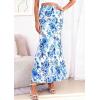 imagePRETTYGARDEN Womens Maxi Skirt 2026 Summer Flowy Polka Dot Floral High Waisted Mermaid Office Work Spring Long Slip SkirtsWhite Blue Flower