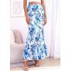 imagePRETTYGARDEN Womens Maxi Skirt 2026 Summer Flowy Polka Dot Floral High Waisted Mermaid Office Work Spring Long Slip SkirtsWhite Blue Flower