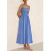 imagePRETTYGARDEN Womens Smocked Maxi Dresses 2026 Summer Sundress Casual Spaghetti Strap Swing A Line Long Flowy Beach DressBlue