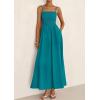 imagePRETTYGARDEN Womens Smocked Maxi Dresses 2026 Summer Sundress Casual Spaghetti Strap Swing A Line Long Flowy Beach DressLake Blue