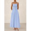 imagePRETTYGARDEN Womens Smocked Maxi Dresses 2026 Summer Sundress Casual Spaghetti Strap Swing A Line Long Flowy Beach DressLight Blue