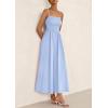 imagePRETTYGARDEN Womens Smocked Maxi Dresses 2026 Summer Sundress Casual Spaghetti Strap Swing A Line Long Flowy Beach DressLight Blue