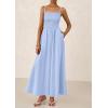 imagePRETTYGARDEN Womens Smocked Maxi Dresses 2026 Summer Sundress Casual Spaghetti Strap Swing A Line Long Flowy Beach DressLight Blue
