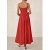 imagePRETTYGARDEN Womens Smocked Maxi Dresses 2026 Summer Sundress Casual Spaghetti Strap Swing A Line Long Flowy Beach DressRed