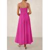 imagePRETTYGARDEN Womens Smocked Maxi Dresses 2026 Summer Sundress Casual Spaghetti Strap Swing A Line Long Flowy Beach DressRose Red