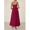 imagePRETTYGARDEN Womens Smocked Maxi Dresses 2026 Summer Sundress Casual Spaghetti Strap Swing A Line Long Flowy Beach DressWine Red