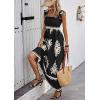 imagePRETTYGARDEN Womens Summer Boho Maxi Dress 2026 Casual Sleeveless Square Neck Floral Aline Smocked Beach Dresses with PocketsFloral Black Apricot