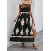 imagePRETTYGARDEN Womens Summer Boho Maxi Dress 2026 Casual Sleeveless Square Neck Floral Aline Smocked Beach Dresses with PocketsFloral Black Apricot
