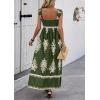 imagePRETTYGARDEN Womens Summer Boho Maxi Dress 2026 Casual Sleeveless Square Neck Floral Aline Smocked Beach Dresses with PocketsFloral Green Apricot