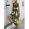 imagePRETTYGARDEN Womens Summer Boho Maxi Dress 2026 Casual Sleeveless Square Neck Floral Aline Smocked Beach Dresses with PocketsFloral Green Apricot