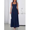 imagePRETTYGARDEN Womens Summer Dresses 2026 Sleeveless Elegant Square Neck Aline Swing Maxi Beach Wedding Guest Dress PocketsNavy