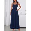 imagePRETTYGARDEN Womens Summer Dresses 2026 Sleeveless Elegant Square Neck Aline Swing Maxi Beach Wedding Guest Dress PocketsNavy