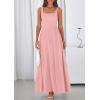 imagePRETTYGARDEN Womens Summer Dresses 2026 Sleeveless Elegant Square Neck Aline Swing Maxi Beach Wedding Guest Dress PocketsPink