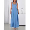 imagePRETTYGARDEN Womens Summer Dresses 2026 Sleeveless Elegant Square Neck Aline Swing Maxi Beach Wedding Guest Dress PocketsSky Blue