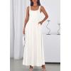 imagePRETTYGARDEN Womens Summer Dresses 2026 Sleeveless Elegant Square Neck Aline Swing Maxi Beach Wedding Guest Dress PocketsWhite