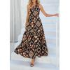 imagePRETTYGARDEN Womens Summer Floral One Shoulder Maxi Dress Knot Ruffle Boho Beach Vacation Wedding Guest Long Sun DressesBlack Multicolored Floral