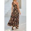 imagePRETTYGARDEN Womens Summer Floral One Shoulder Maxi Dress Knot Ruffle Boho Beach Vacation Wedding Guest Long Sun DressesBlack Multicolored Floral