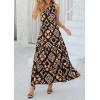 imagePRETTYGARDEN Womens Summer Floral One Shoulder Maxi Dress Knot Ruffle Boho Beach Vacation Wedding Guest Long Sun DressesBlack Multicolored Floral