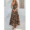 imagePRETTYGARDEN Womens Summer Floral One Shoulder Maxi Dress Knot Ruffle Boho Beach Vacation Wedding Guest Long Sun DressesBlack Multicolored Floral