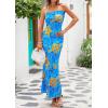 imagePRETTYGARDEN Womens Summer Printed Tube Maxi Dress Strapless Bodycon Sleeveless Long Beach Vacation DressesFloral Light Blue