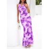 imagePRETTYGARDEN Womens Summer Wedding Guest Dress 2026 Spring Cowl Neck Mesh Bodycon Formal Cocktail Party Floral Maxi DressesFloral Purple