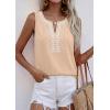 imagePRETTYGARDEN Womens Tank Tops 2026 Summer Causal V Neck Sleeveless Shirts Floral Print Embroidered Beach Vacation Boho TopBeige