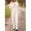 imagePRETTYGARDEN Womens Two Piece Sets Fall 2026 Long Sleeve Button Down Shacket Jacket Long Sweatpants Tracksuit Winter ClothesBeige