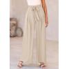 imagePRETTYGARDEN Womens Wide Leg Work Pants Business Casual High Waisted Loose Palazzo Trouser Summer ClothesBeige