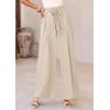 imagePRETTYGARDEN Womens Wide Leg Work Pants Business Casual High Waisted Loose Palazzo Trouser Summer ClothesBeige